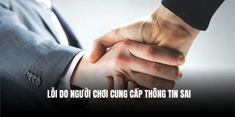 Lỗi do người chơi cung cấp thông tin sai