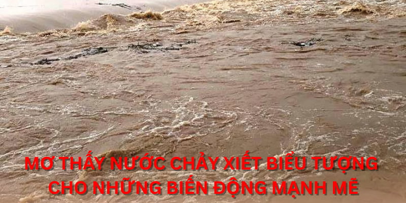 Mơ thấy nước chảy xiết biểu tượng cho những biến động mạnh mẽ