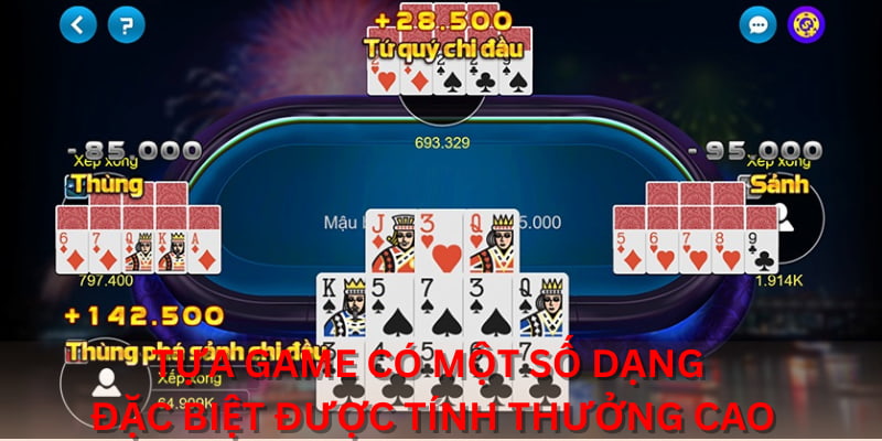 Tựa game có một số dạng đặc biệt được tính thưởng cao